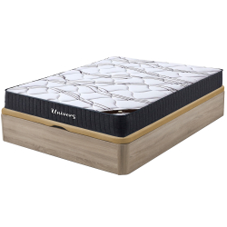Pack sommier de casal CASINO BOX + colchão UNIVERS - bege
