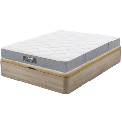 Pack sommier de casal CASINO BOX + colchão MOLAFLEX BEM-ESTAR POCKET (140/160) - Carvalho