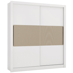 Roupeiro TAYLOR 201 cm branco e cinza