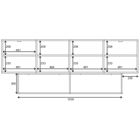 Aparador 4 Portas TITAN 200cm - Sideboards Aparador 4 Portas TITAN 200cm - Sideboards