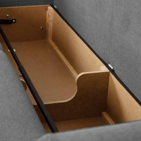 Sofá 3 lugares MERLIN com cama - Grupo 3 -Brooklyn Anthracite - cinzento escuro