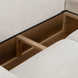 Sofá chaise longue reversível MASSIMO com cama, baú e puffs - Grupo 3 - Brooklyn Beige Sofá chaise longue reversível MASSIMO com cama, baú e puffs - Grupo 3 - Brooklyn Beige
