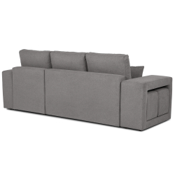 Sofá chaise longue reversível MASSIMO com cama, baú e puffs - Grupo 3 -Brooklyn Anthracite - Cinzento escuro Sofá chaise longue reversível MASSIMO com cama, baú e puffs - Grupo 3 -Brooklyn Anthracite - Cinzento escuro