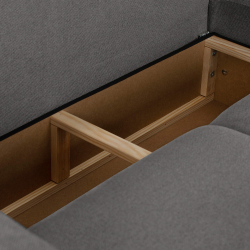 Sofá chaise longue reversível MASSIMO com cama, baú e puffs - Grupo 3 -Brooklyn Anthracite - Cinzento escuro Sofá chaise longue reversível MASSIMO com cama, baú e puffs - Grupo 3 -Brooklyn Anthracite - Cinzento escuro