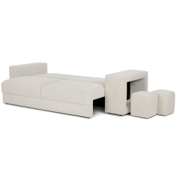 Sofá 3 lugares MASSIMO com cama, baú e puffs - 3 Seater Sofas Sofá 3 lugares MASSIMO com cama, baú e puffs - 3 Seater Sofas