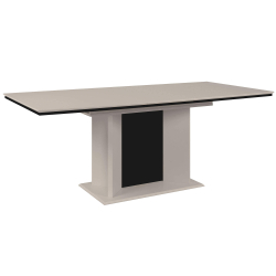 Pack mesa extensível NOVARA + 6 Cadeiras ZARA II - bege e preto