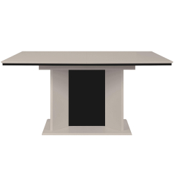 Pack mesa extensível NOVARA + 6 Cadeiras ZARA II - bege e preto
