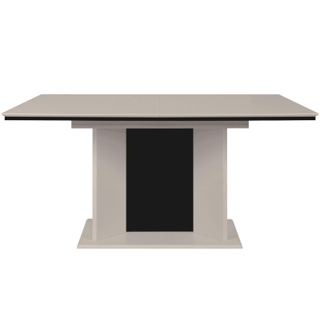 Pack mesa extensível NOVARA + 6 Cadeiras ZARA II - bege e preto