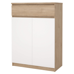 Sapateira NEW MATRIX com 2 portas - Carvalho e Branco Sapateira NEW MATRIX com 2 portas - Carvalho e Branco