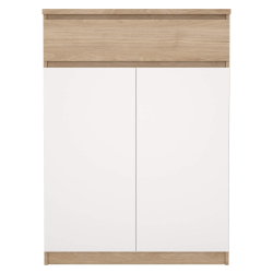 Sapateira NEW MATRIX com 2 portas - Carvalho e Branco Sapateira NEW MATRIX com 2 portas - Carvalho e Branco