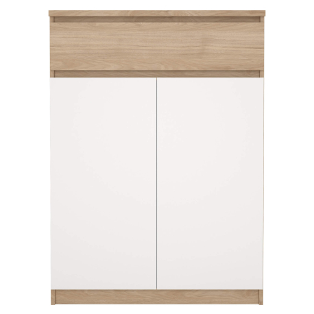 Sapateira NEW MATRIX com 2 portas - Carvalho e Branco Sapateira NEW MATRIX com 2 portas - Carvalho e Branco
