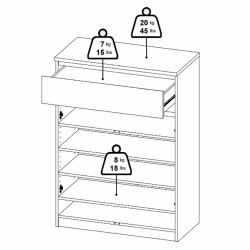 Sapateira NEW MATRIX com 2 portas - Shoe storage