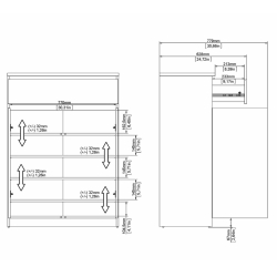 Sapateira NEW MATRIX com 2 portas - Shoe storage