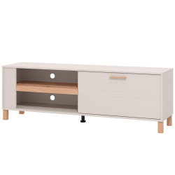 Móvel TV SHEFFIELD - Carvalho artesanato e caxemira