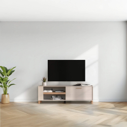 Móvel TV SHEFFIELD - Carvalho artesanato e caxemira