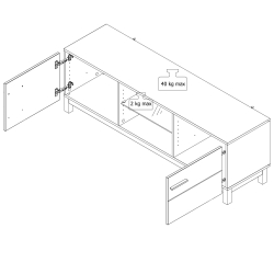 Móvel TV ESSEX - Caxemira