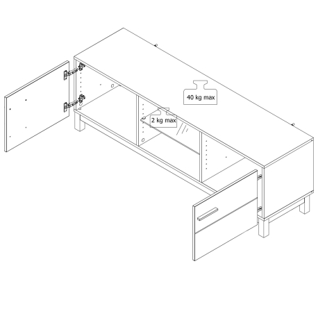 Móvel TV ESSEX - Caxemira