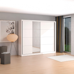 Roupeiro ALBI (245cm) com espelho - Closet with Running Doors Roupeiro ALBI (245cm) com espelho - Closet with Running Doors