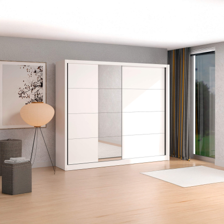Roupeiro ALBI (245cm) com espelho - Closet with Running Doors Roupeiro ALBI (245cm) com espelho - Closet with Running Doors