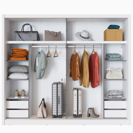 Roupeiro ALBI (245cm) com espelho - Closet with Running Doors Roupeiro ALBI (245cm) com espelho - Closet with Running Doors