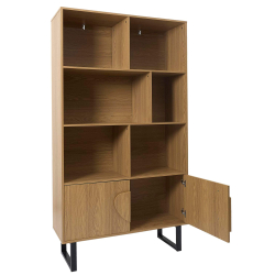 Estante CALYPSO com 2 portas e 3 prateleiras - Carvalho Estante CALYPSO com 2 portas e 3 prateleiras - Carvalho