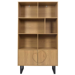 Estante CALYPSO com 2 portas e 3 prateleiras - Carvalho