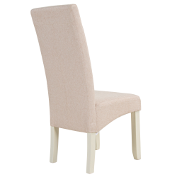 Pack mesa BUDAPESTE + 4 cadeiras DALAS - branco e bege Pack mesa BUDAPESTE + 4 cadeiras DALAS - branco e bege