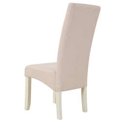Pack mesa BUDAPESTE + 4 cadeiras DALAS - branco e bege Pack mesa BUDAPESTE + 4 cadeiras DALAS - branco e bege