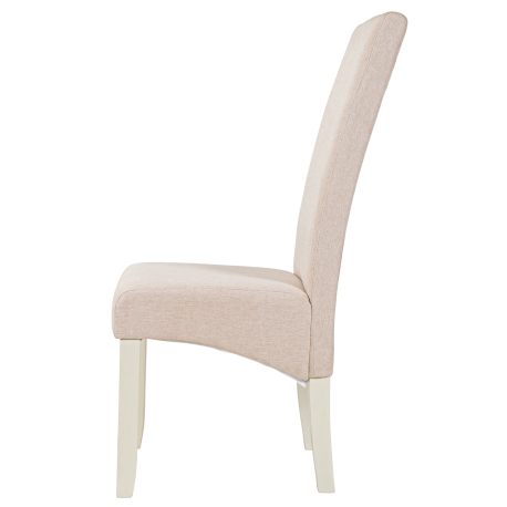 Pack mesa BUDAPESTE + 4 cadeiras DALAS - branco e bege Pack mesa BUDAPESTE + 4 cadeiras DALAS - branco e bege