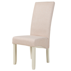 Pack mesa BUDAPESTE + 4 cadeiras DALAS - branco e bege Pack mesa BUDAPESTE + 4 cadeiras DALAS - branco e bege
