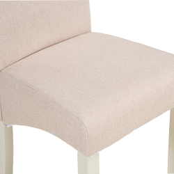 Pack mesa BUDAPESTE + 4 cadeiras DALAS - branco e bege Pack mesa BUDAPESTE + 4 cadeiras DALAS - branco e bege