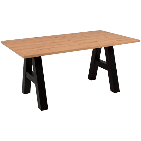 Pack mesa extensível GRANADA + 6 cadeiras DALAS - Carvalho Artesanato e Preto Pack mesa extensível GRANADA + 6 cadeiras DALAS - Carvalho Artesanato e Preto