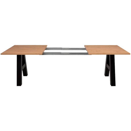 Pack mesa extensível GRANADA + 6 cadeiras DALAS - Carvalho Artesanato e Preto Pack mesa extensível GRANADA + 6 cadeiras DALAS - Carvalho Artesanato e Preto