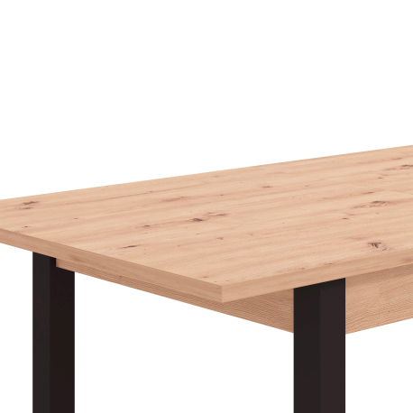 Pack mesa extensível VANDEA + 6 cadeiras ZARA II - Carvalho Artesanato e Preto Mate Pack mesa extensível VANDEA + 6 cadeiras ZARA II - Carvalho Artesanato e Preto Mate