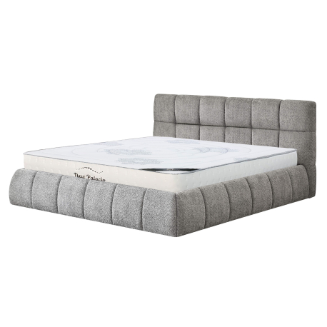 Pack cama de casal elevatória NEWCASTLE + colchão NEW PALACIO - cinzento 160cm e 180cm Pack cama de casal elevatória NEWCASTLE + colchão NEW PALACIO - cinzento 160cm e 180cm