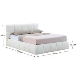 Pack cama de casal elevatória NEWCASTLE + colchão NEW PALACIO - 140cm Pack cama de casal elevatória NEWCASTLE + colchão NEW PALACIO - 140cm
