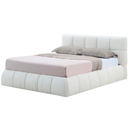 Pack cama de casal elevatória NEWCASTLE + colchão NEW PALACIO - branco teddy 140cm Pack cama de casal elevatória NEWCASTLE + colchão NEW PALACIO - branco teddy 140cm