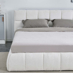 Pack cama de casal elevatória NEWCASTLE + colchão NEW PALACIO - branco teddy 140cm Pack cama de casal elevatória NEWCASTLE + colchão NEW PALACIO - branco teddy 140cm