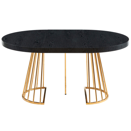 Pack mesa extensível CECILE + 4 cadeiras LINDA - branco e preto Pack mesa extensível CECILE + 4 cadeiras LINDA - branco e preto