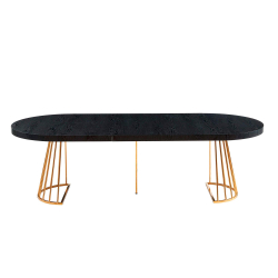 Pack mesa extensível CECILE + 4 cadeiras LINDA - branco e preto Pack mesa extensível CECILE + 4 cadeiras LINDA - branco e preto