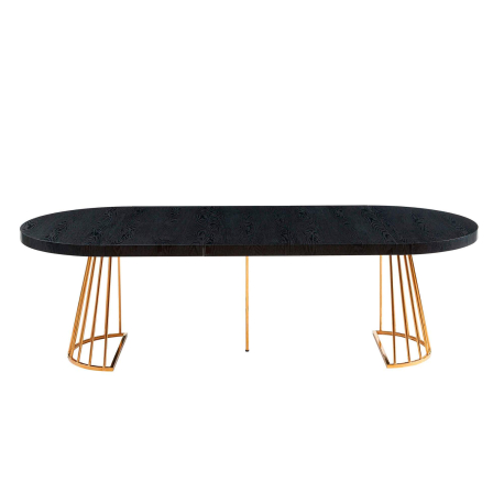 Pack mesa extensível CECILE + 4 cadeiras LINDA - branco e preto Pack mesa extensível CECILE + 4 cadeiras LINDA - branco e preto