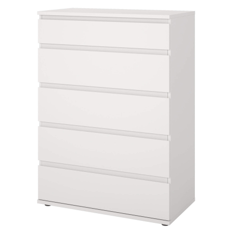 Cómoda alta NEW MATRIX II com 5 gavetas - branco Cómoda alta NEW MATRIX II com 5 gavetas - branco