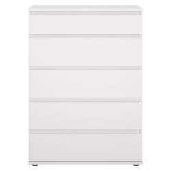 Cómoda alta NEW MATRIX II com 5 gavetas - branco Cómoda alta NEW MATRIX II com 5 gavetas - branco