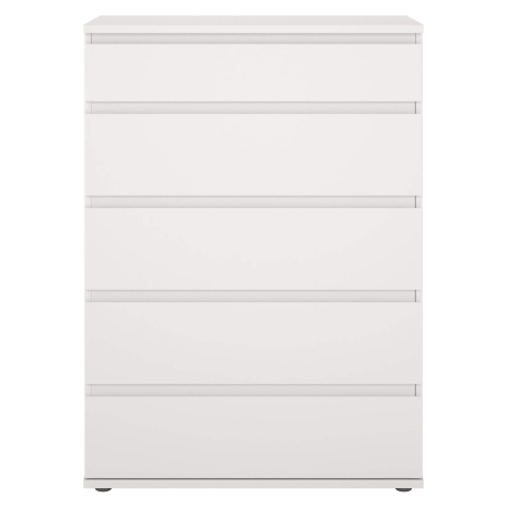 Cómoda alta NEW MATRIX II com 5 gavetas - branco Cómoda alta NEW MATRIX II com 5 gavetas - branco