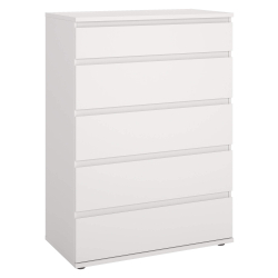 Cómoda alta NEW MATRIX II com 5 gavetas - branco
