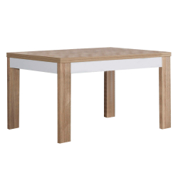 Pack mesa extensível PARIS + 4 cadeiras JULE - Carvalho Natura e Branco