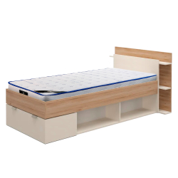 Pack cama individual ALBO + Colchão SPRING ROLLER - Carvalho oak e visón