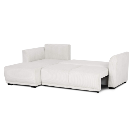 Sofá chaise longue MARTE com cama e baú Esquerda, Cor - Branco gelo
