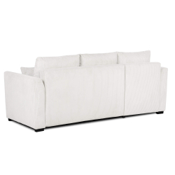 Sofá chaise longue MARTE com cama e baú Esquerda, Cor - Branco gelo