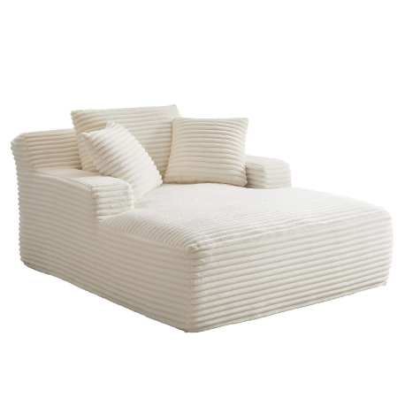 Sofás POP UP! Sofá chaise longue CHAYSE embalado a vácuo - Branco gelo